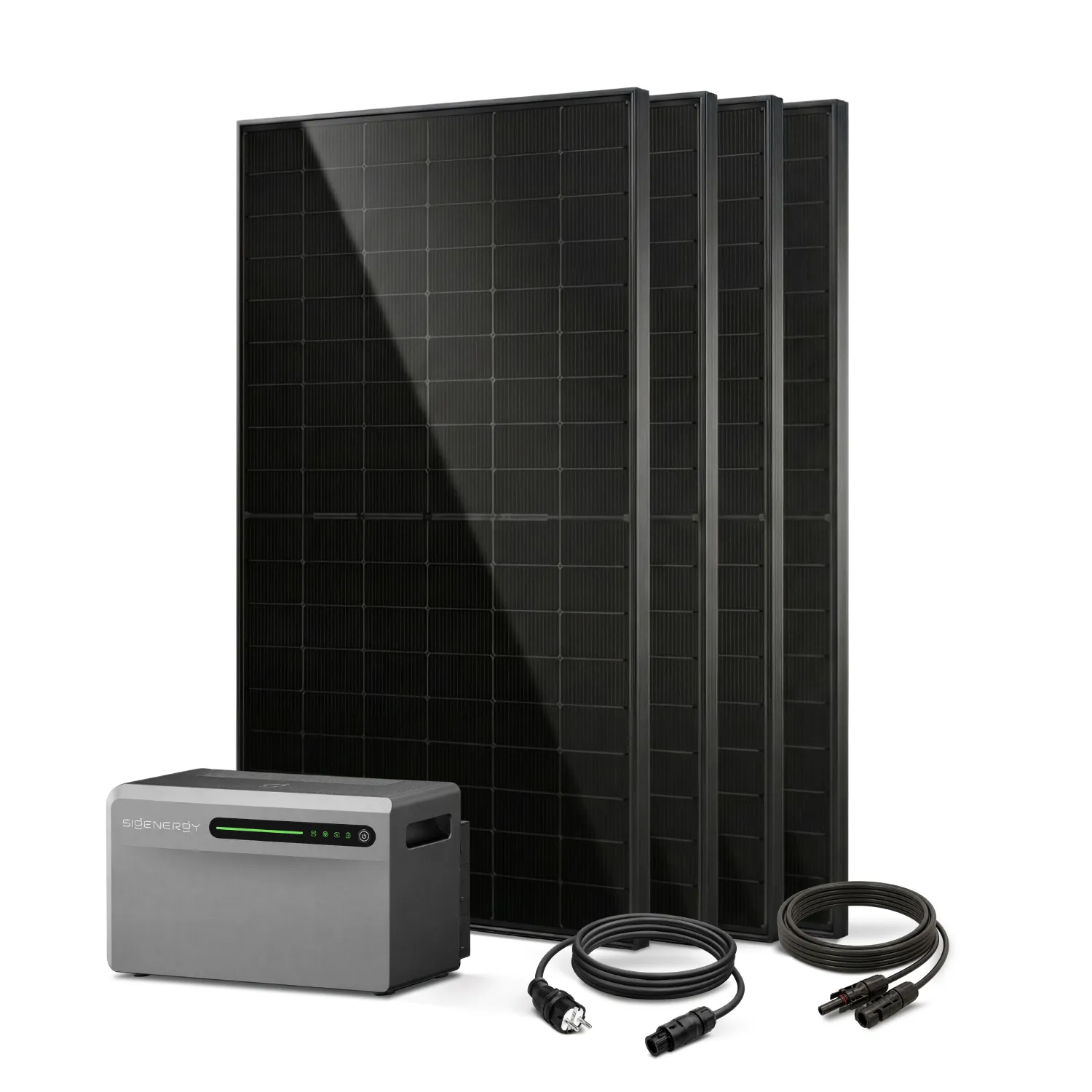 balkonkraftwerk 2000 watt aus 4 modulen und sigenergy sigenmate speicher 2,7kWh